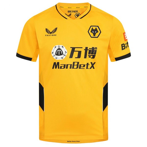 Tailandia Camiseta Wolves Primera equipo 2021-22 Amarillo